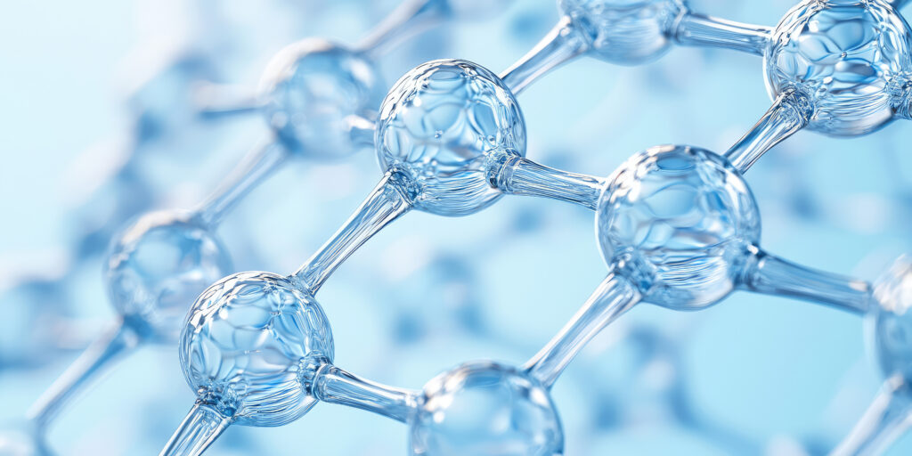 maintaining hydrogen h2 molecules fuel, abstract background, texture of molecules under microscope. innovative water based fuel for ecological balance, h2 molecules in liquid bubbles